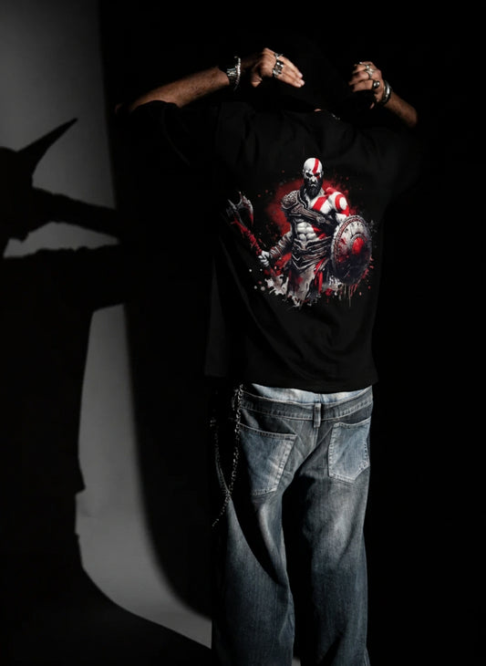 Oversized  God of War Axe Graphic T-Shirt
