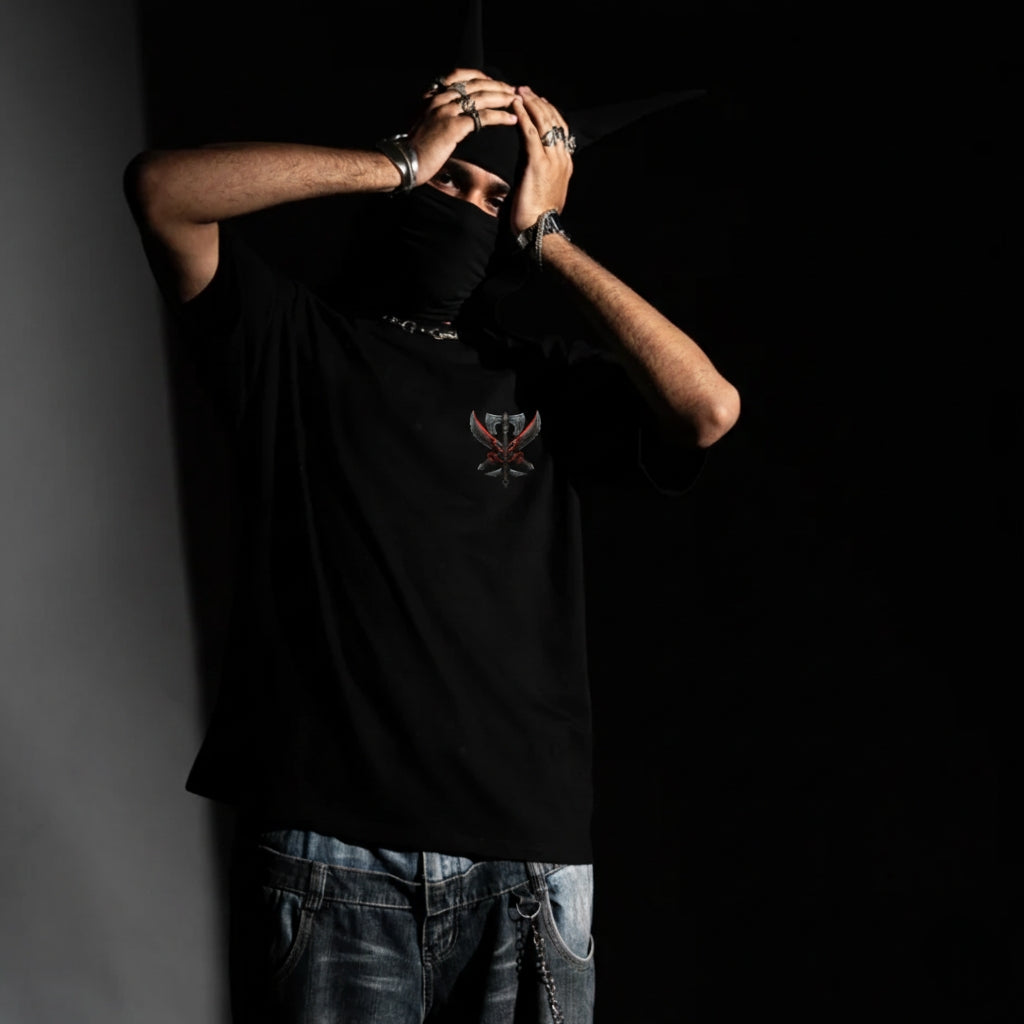 Oversized  God of War Axe Graphic T-Shirt