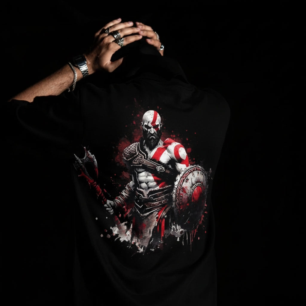 Oversized  God of War Axe Graphic T-Shirt