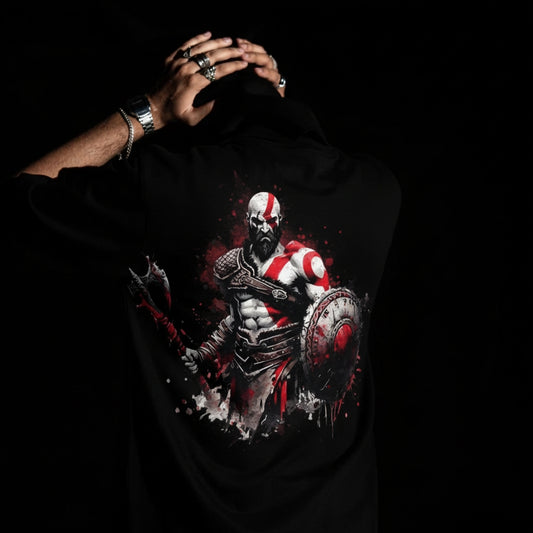 Oversized  God of War Axe Graphic T-Shirt